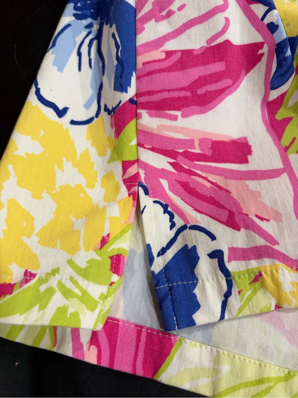 Bright Floral Pineapple Print Skort- Pink,‎ Blue, Yellow - Picture 10 of 10